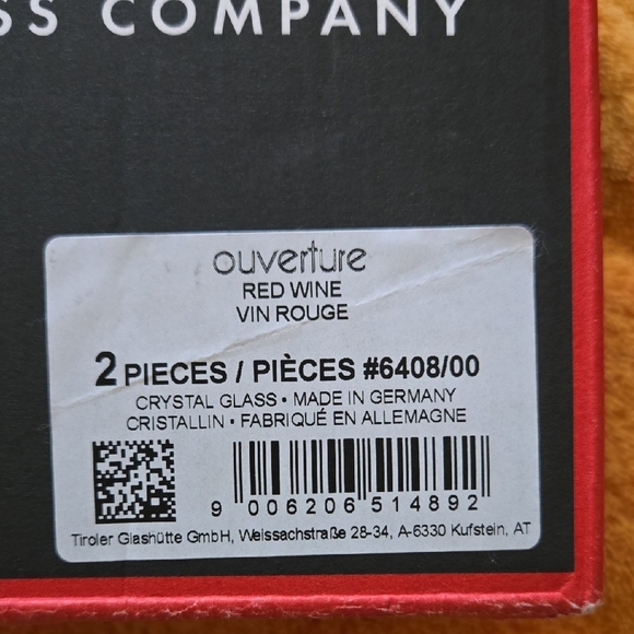 Riedel Wine Glass Box with Red and Black Design - Picture 4 of 5